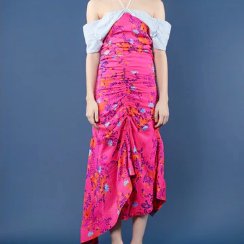 Tanya Taylor Virginia Dress bright pink